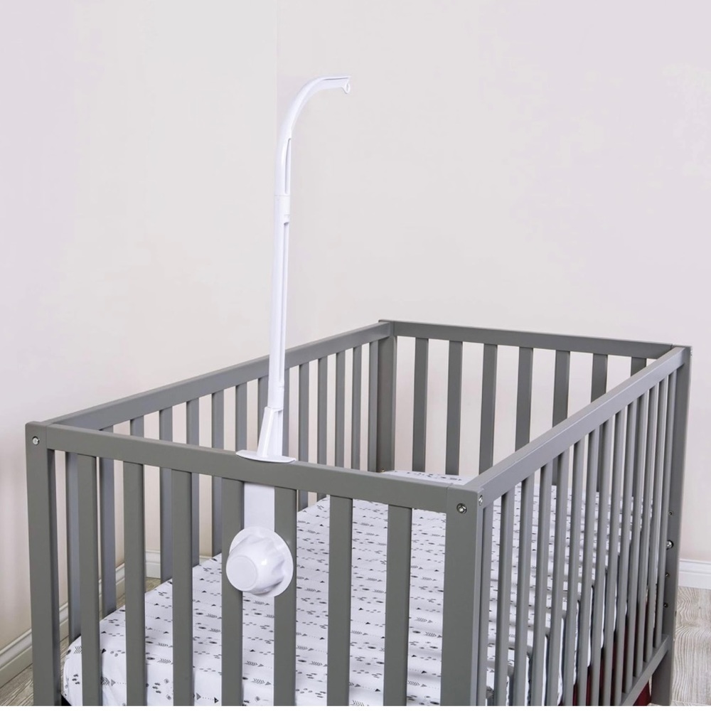 Universal baby crib mobile arm